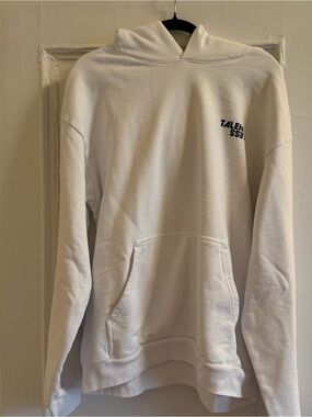 White Talentless Less Talent Hoodie NWOT